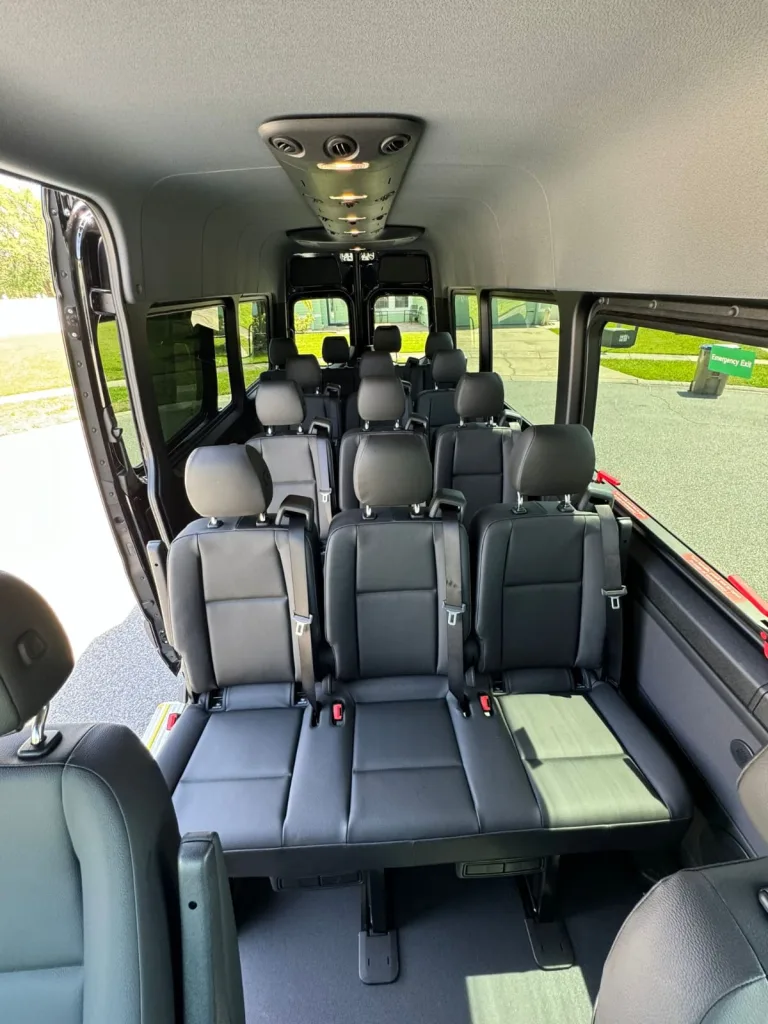 Which Sprinter Van Is Right for You? The Complete Guide to All Four Sprinter Options 4 orlux luxury van interior seating rows Which Sprinter Van Is Right for You? The Complete Guide to All Four Sprinter Options 2026 Orlux Rides