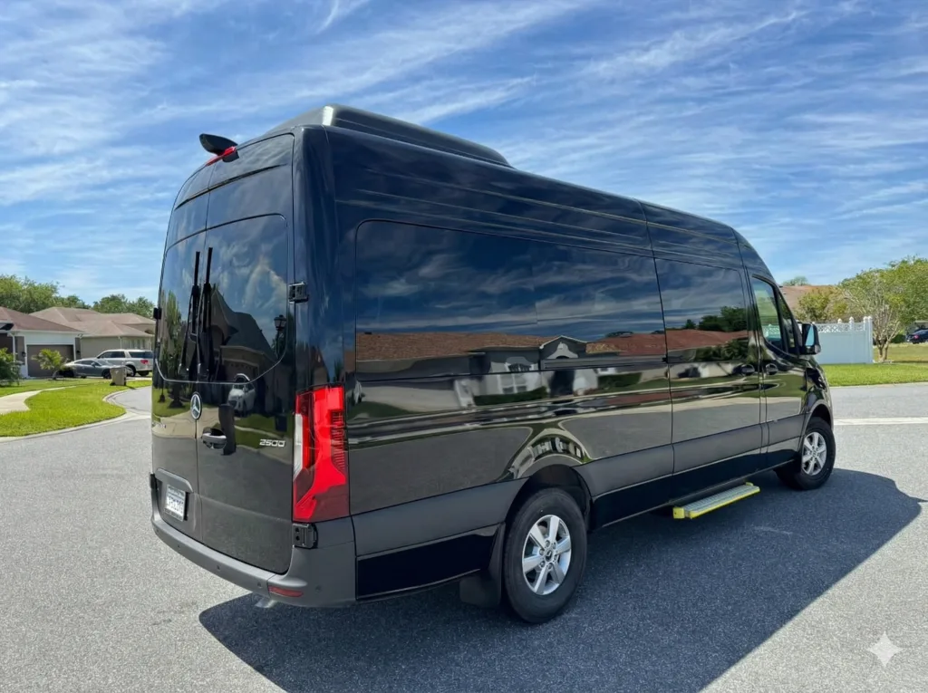 Which Sprinter Van Is Right for You? The Complete Guide to All Four Sprinter Options 2 orlux mercedes sprinter black exterior rear Which Sprinter Van Is Right for You? The Complete Guide to All Four Sprinter Options 2026 Orlux Rides