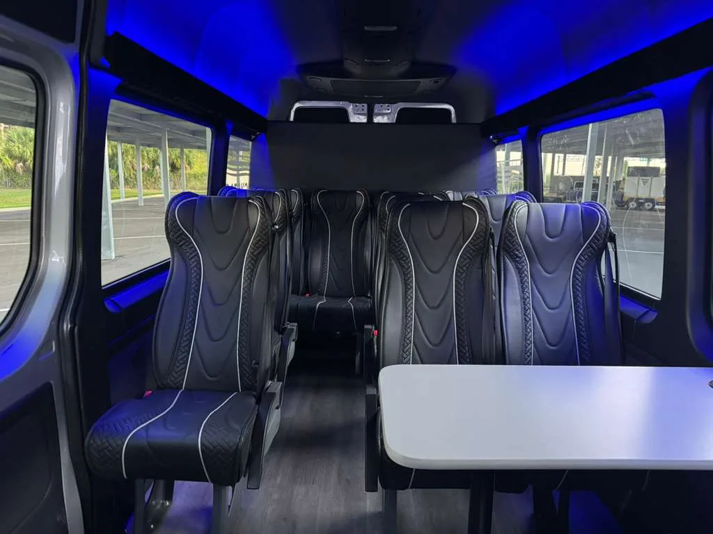 orlux luxury van interior blue neon ambiance 2 Luxury Sprinter Van Rental with Driver: The 4-Way Comparison With a Real Verdict 2026 Orlux Rides