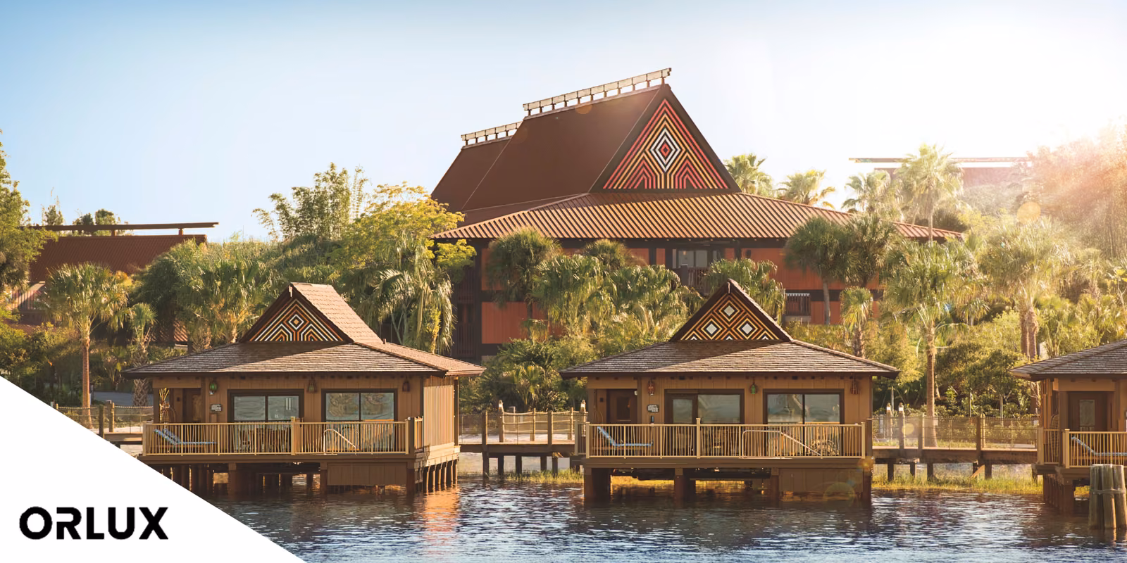Polynesian Village Transportation from Orlando Airport (MCO) - The 2026 Ultimate Stress Free Guide 1 Over-the-water bungalows and a longhouse roof at Disney's Polynesian Village Resort